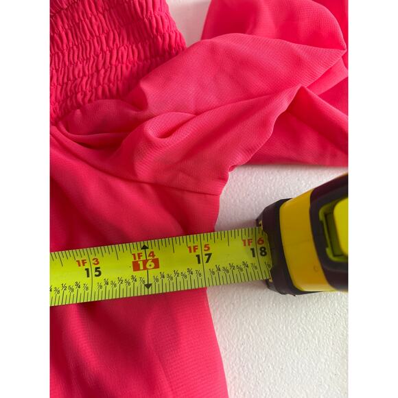 NWT BCBGeneration Pink Ruffle Off the Shoulder Dress Size 6 - Picture 8 of 11